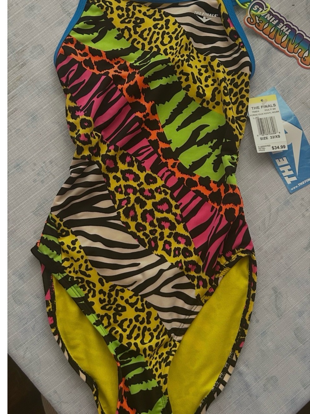 Neon Animal Print One-Piece Swimsuit - The Finals - Multi